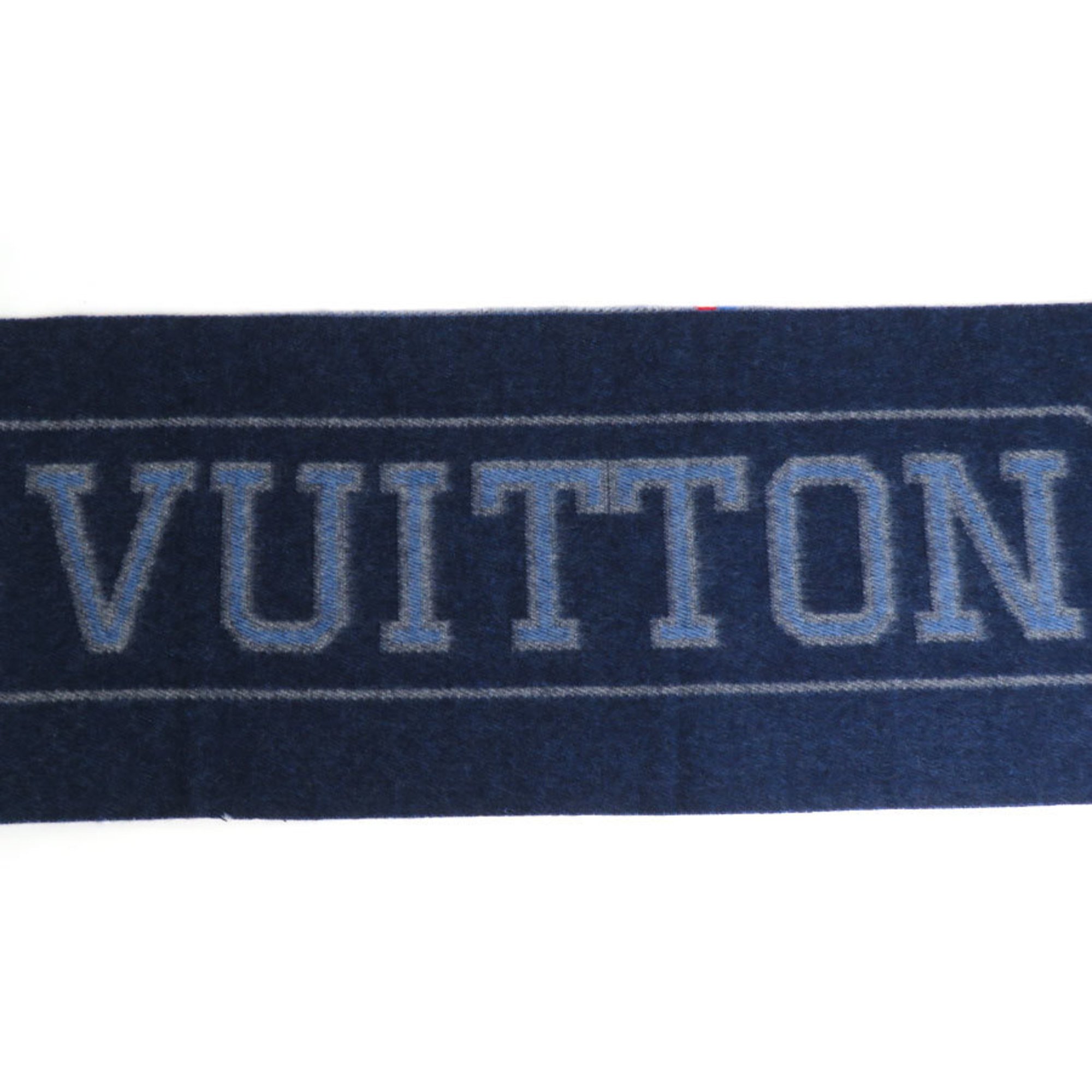 LOUIS VUITTON Muffler Escharp Athletics Wool/Cashmere Navy/Multicolor Unisex M71657