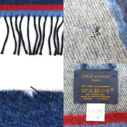 LOUIS VUITTON Muffler Escharp Athletics Wool/Cashmere Navy/Multicolor Unisex M71657