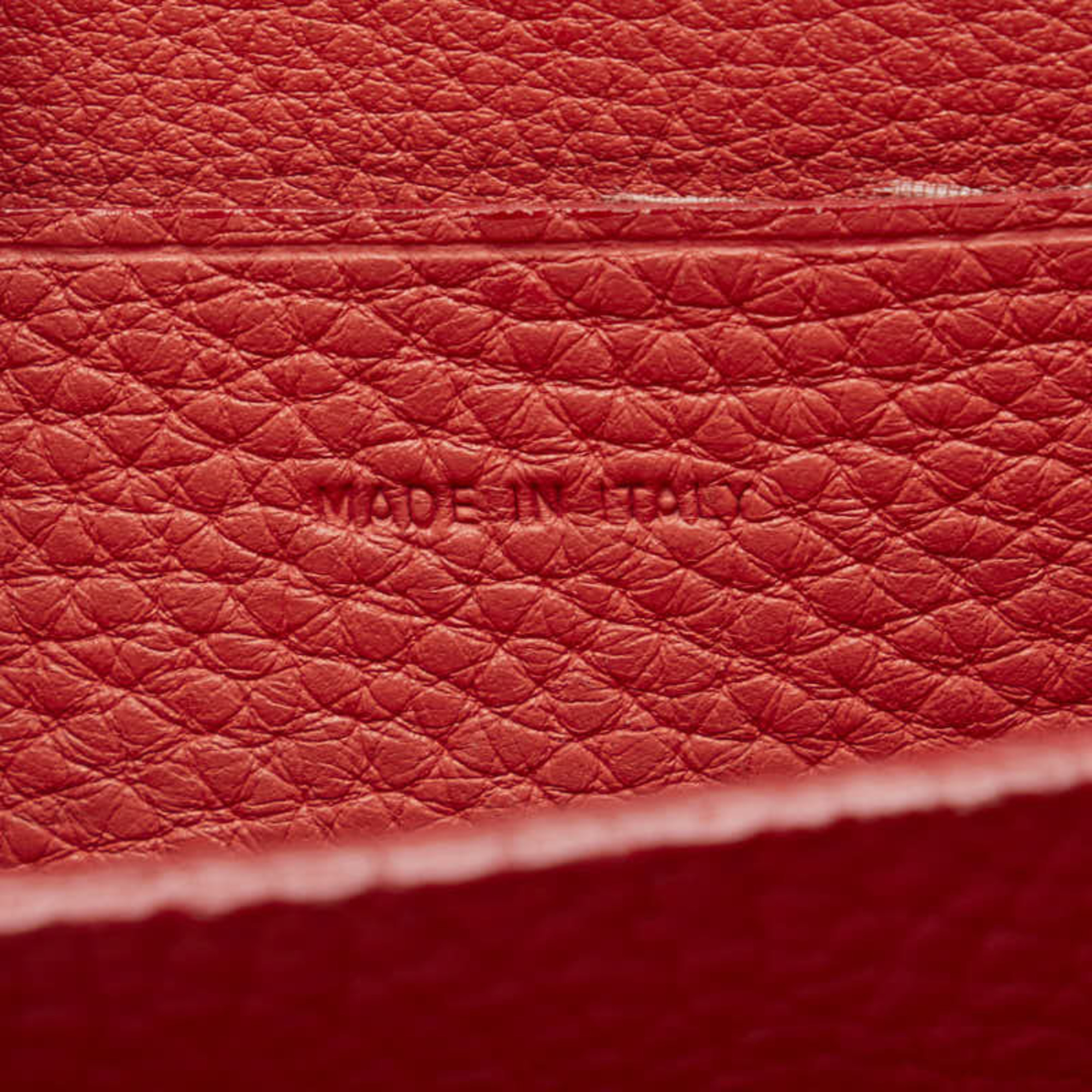 Fendi Selleria Coin Case Round 8M0006 Pink Red Leather Ladies FENDI