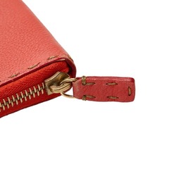 Fendi Selleria Coin Case Round 8M0006 Pink Red Leather Ladies FENDI
