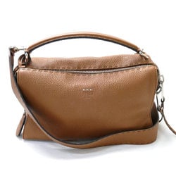 FENDI Selleria 2Way Shoulder Bag Brown 8BL137 Women's