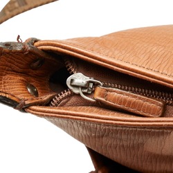 Salvatore Ferragamo Shoulder Bag Brown Leather Women's