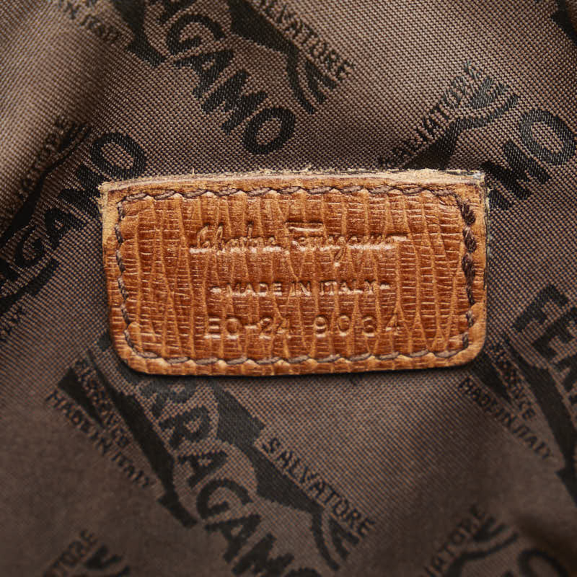 Salvatore Ferragamo Shoulder Bag Brown Leather Women's