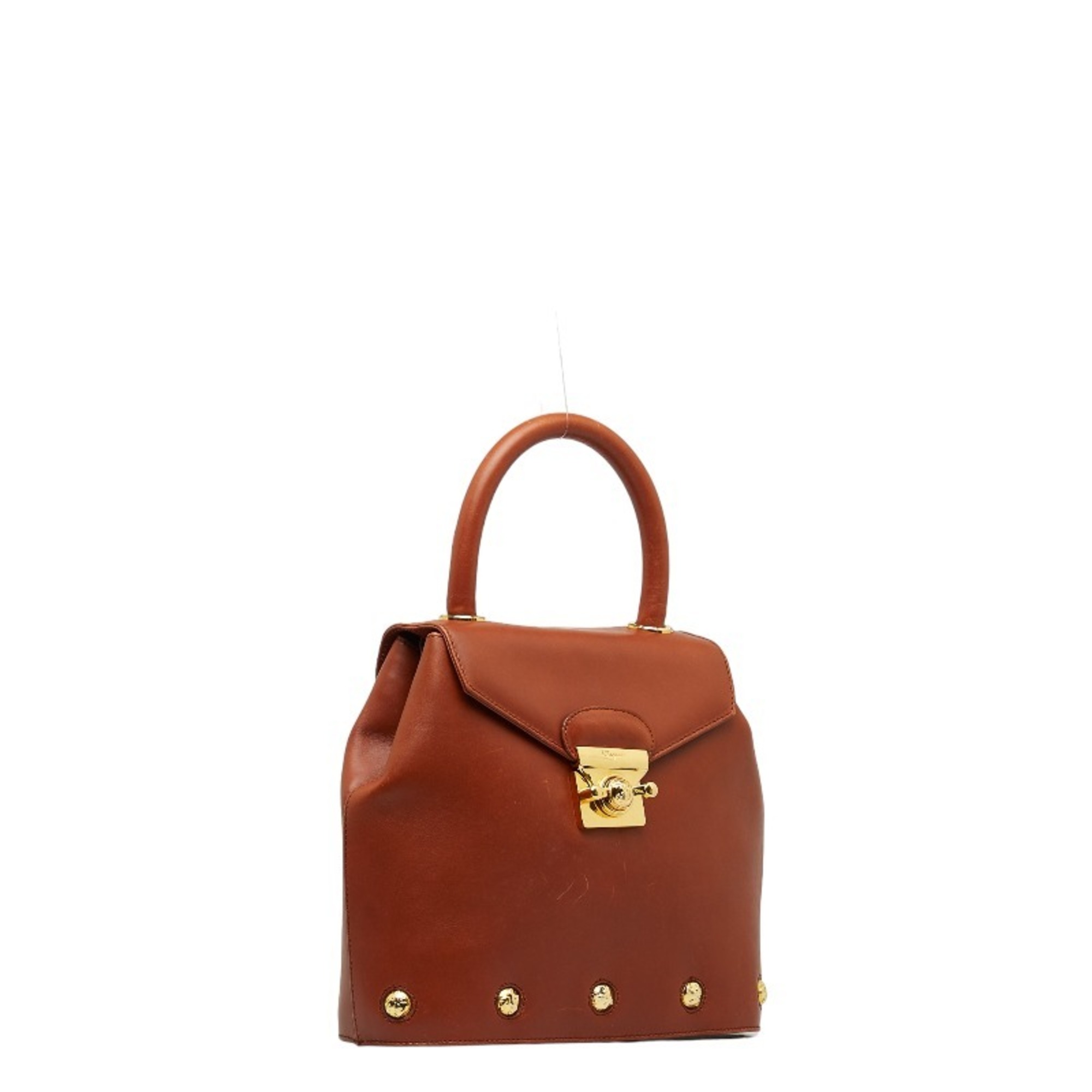 Salvatore Ferragamo Handbag Shoulder Bag AN 21 1668 Brown Leather Ladies