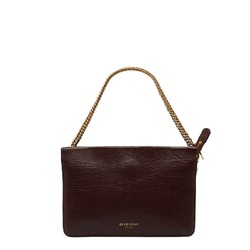 Givenchy Handbag Shoulder Bag Brown Leather Suede Women's