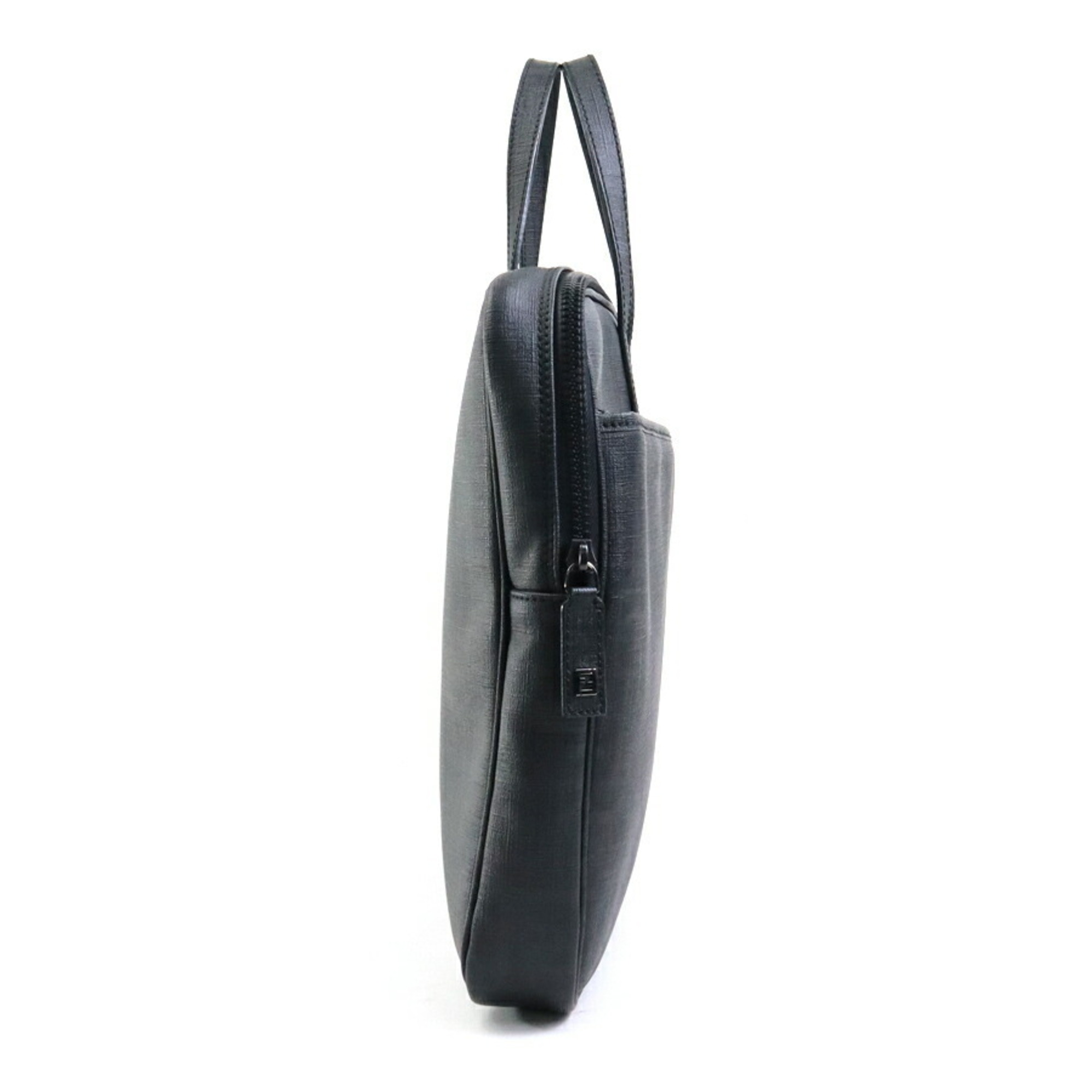 FENDI Handbag Business Bag Zucca Leather Black Men's 7VA249-UZD