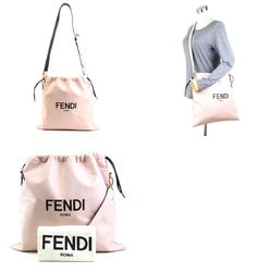 FENDI Crossbody Shoulder Bag Leather Light Pink Ladies 8BT338 ADM9