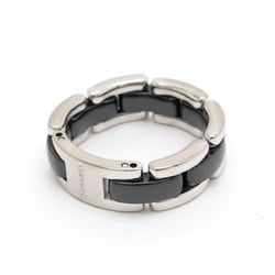 CHANEL Chanel Ultra Collection Ring K18WG White Gold Black Ceramic Size T60 Approx. 20 J2636