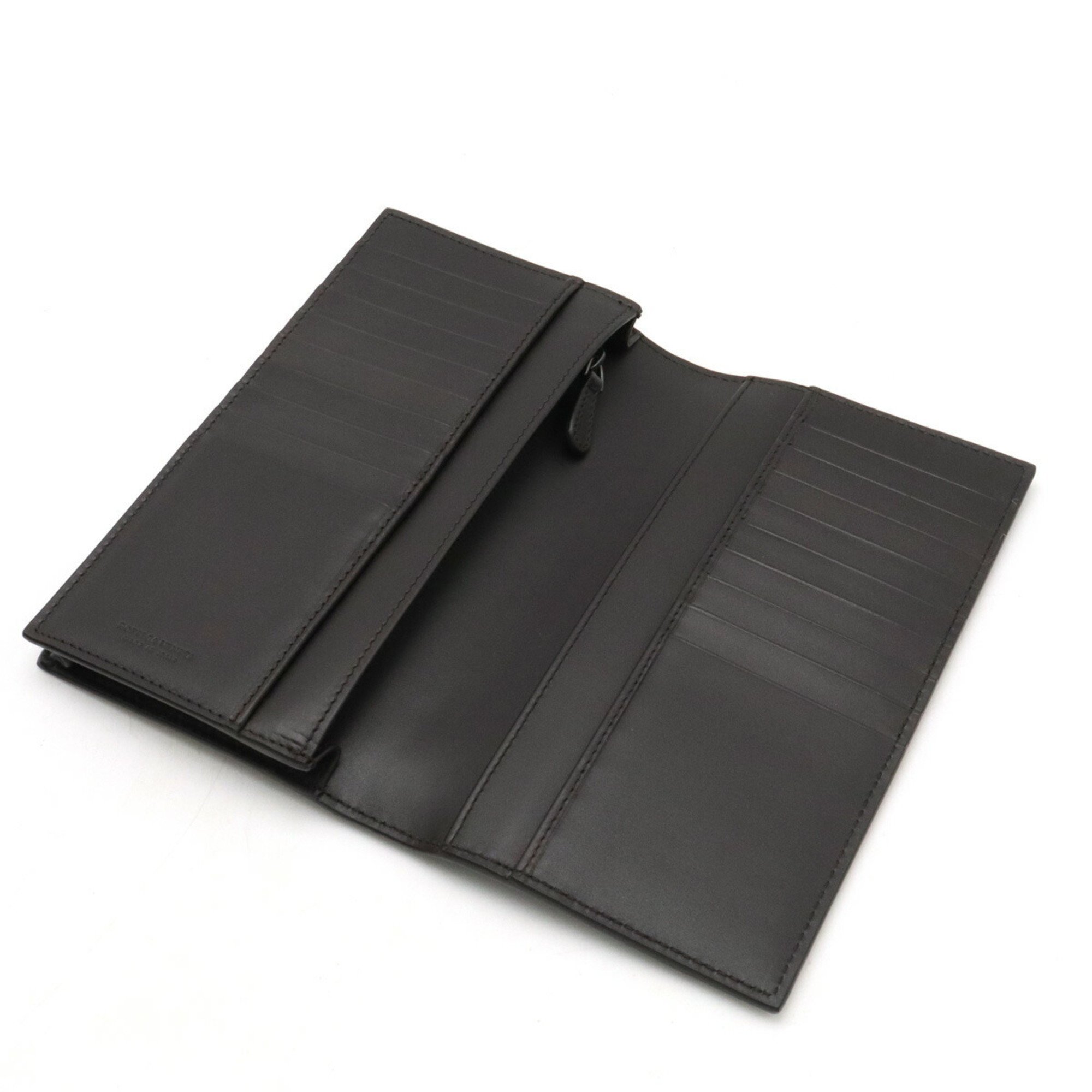 BOTTEGA VENETA Bottega Veneta Intrecciato Long Wallet Leather Black 316005