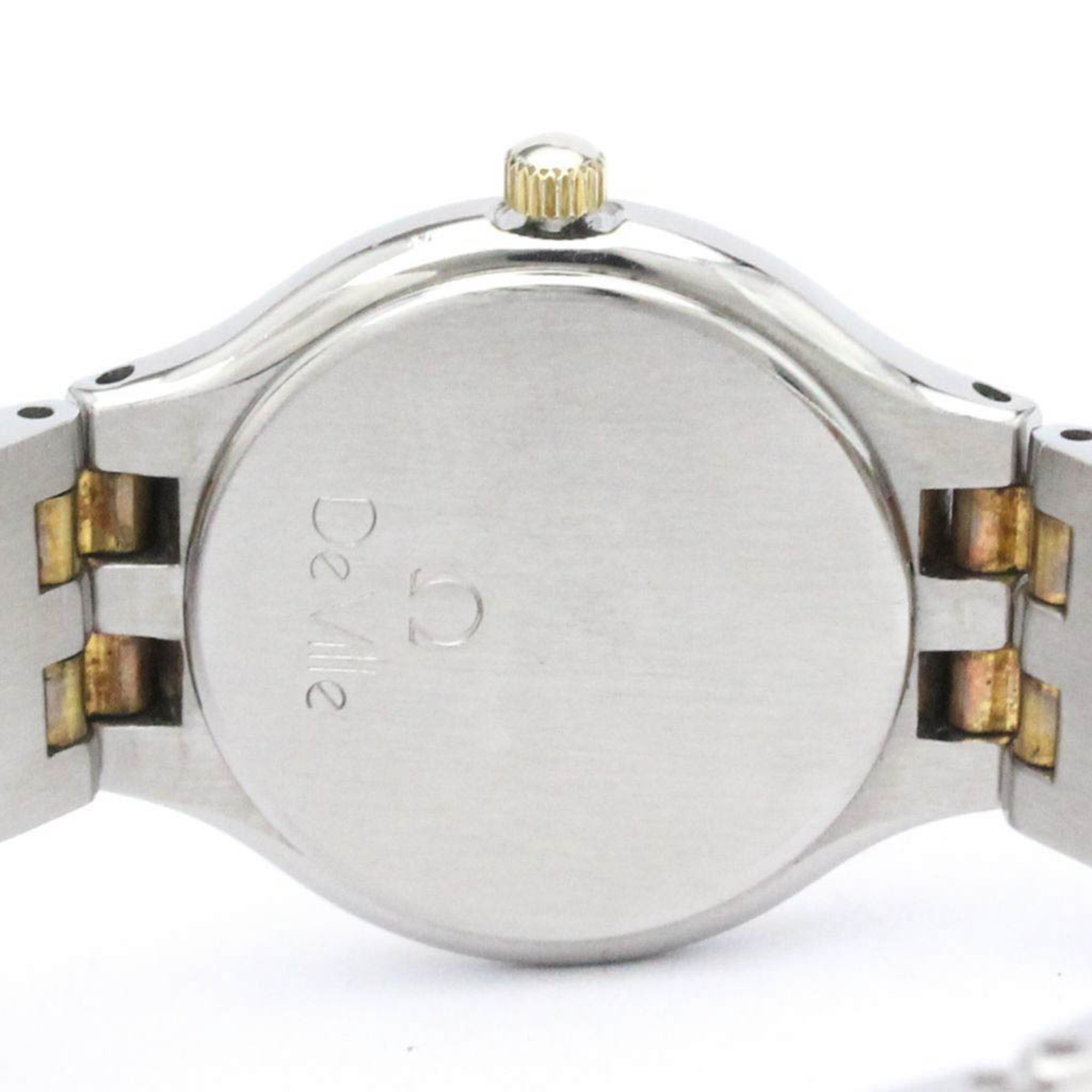 Polished OMEGA De Ville Symbol K18 Gold Stainless Steel Ladies Watch BF565456