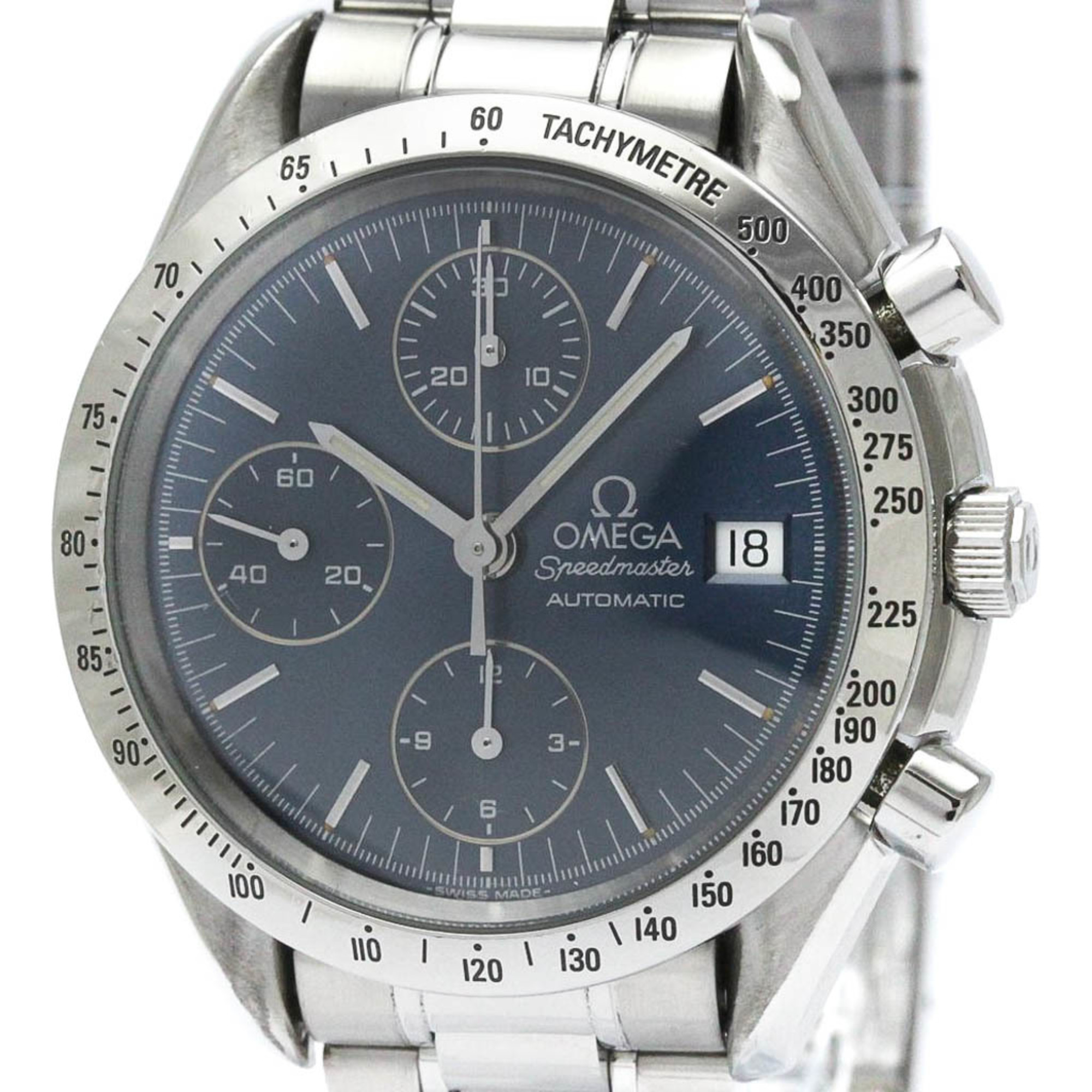 Polished OMEGA Speedmaster Date Steel Automatic Mens Watch 3511.80