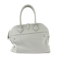 HERMES Atlas 35 Handbag Taurillon Clemence Pearl Gray Silver Hardware □O stamp