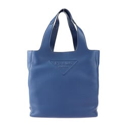 PRADA VITELLO DAINO tote bag 2VG092 leather blue Vitello