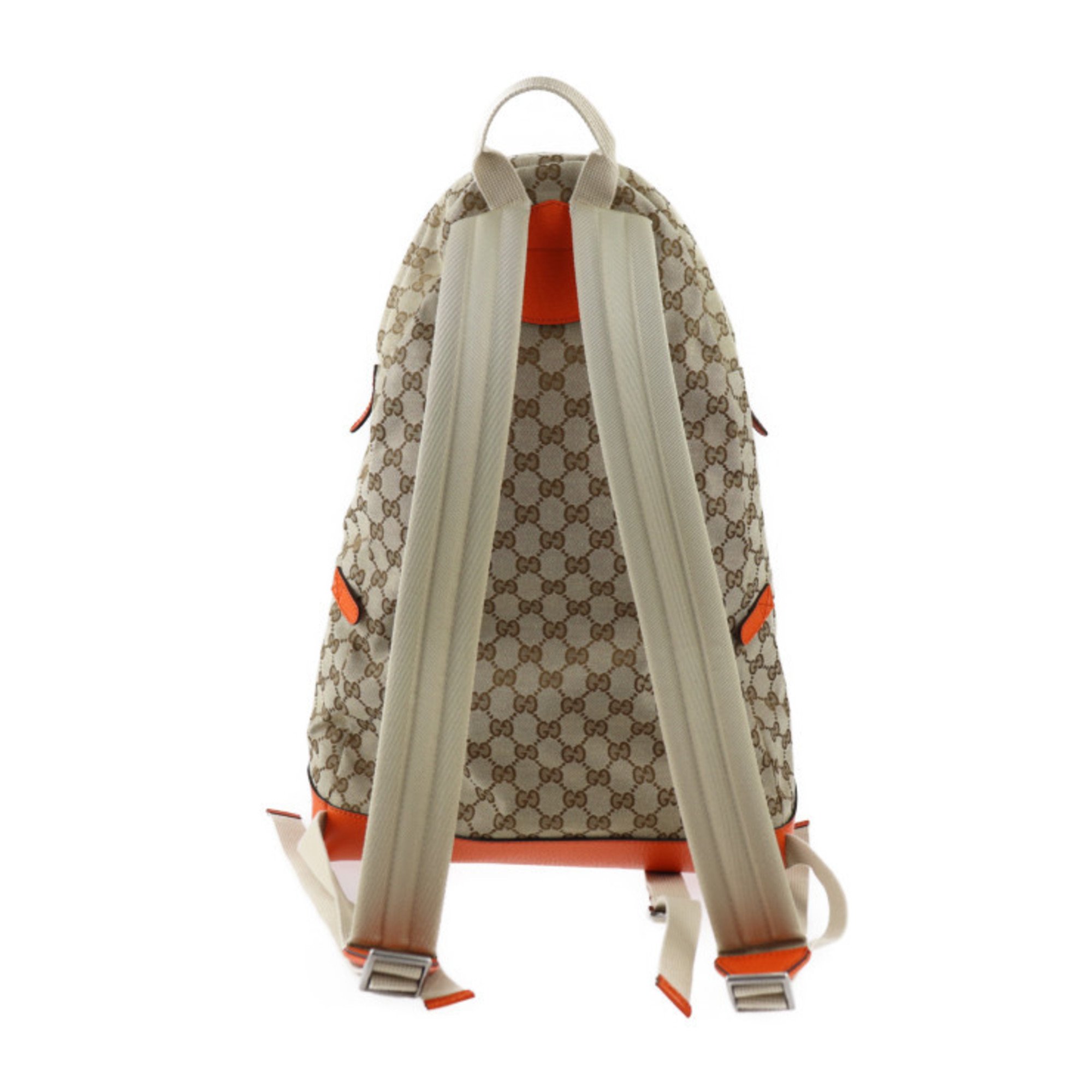GUCCI Gucci THE NORTH FACE Collaboration Rucksack/Daypack 650288 GG Canvas Leather Beige Orange Silver Hardware Backpack