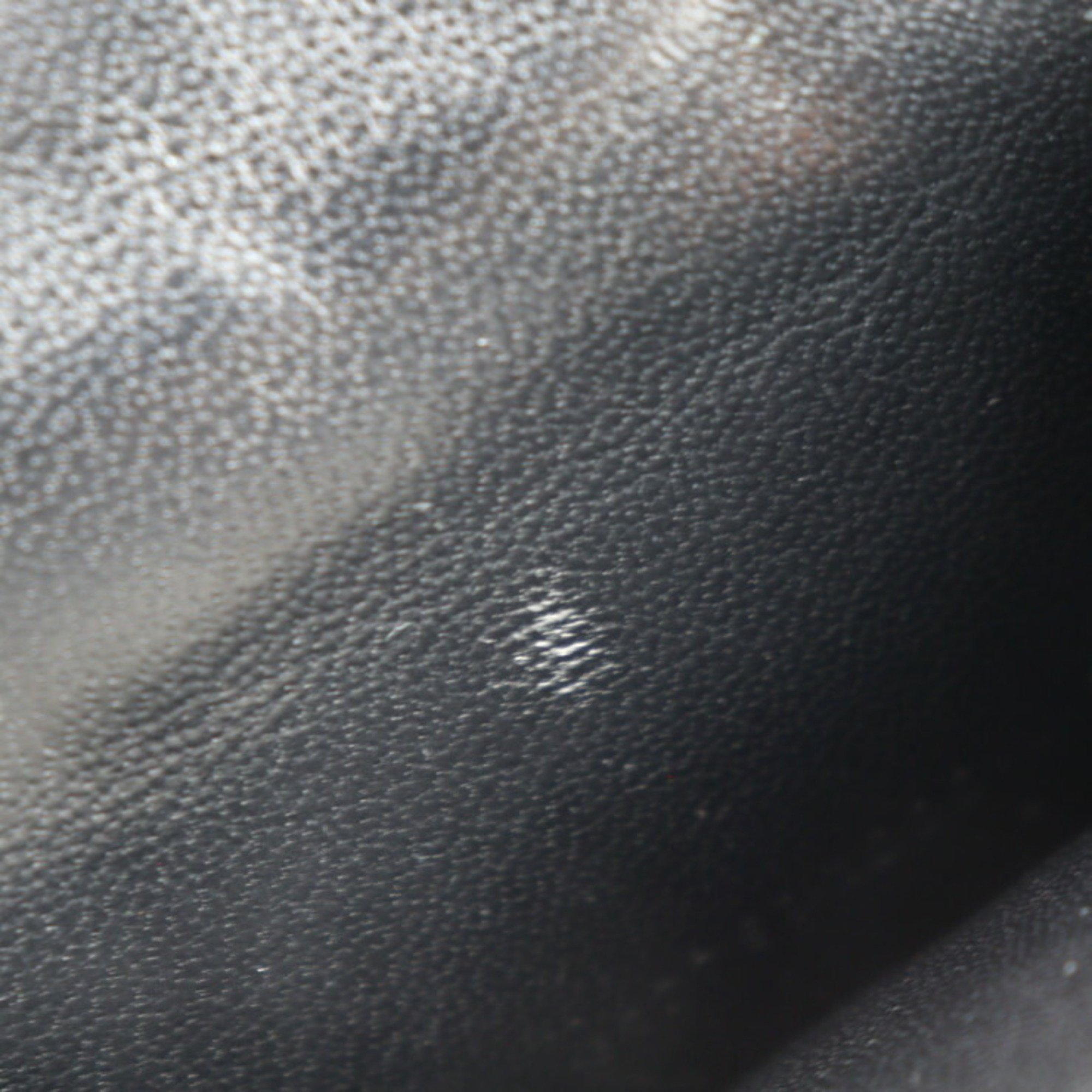 BALENCIAGA Trifold Wallet 617781 Leather Black B Logo W Hook Mini Compact Quilting
