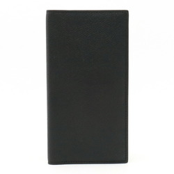 valextra bi-fold long bill holder wallet men's leather black