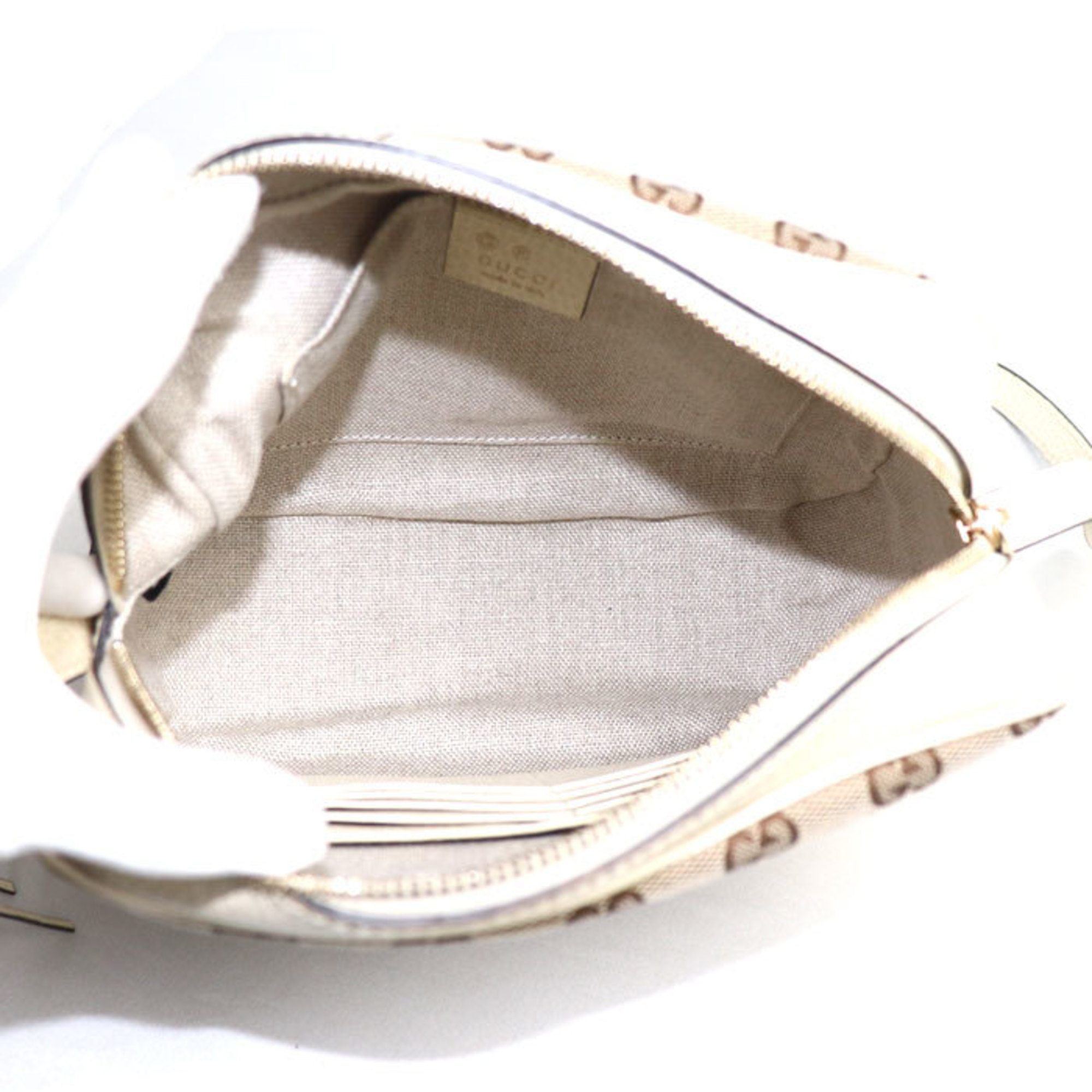 GUCCI Shoulder Bag Beige White 449413 Outlet Ladies