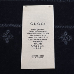 GUCCI Gucci Bee & Star Muffler Navy Gray 430583 Unisex