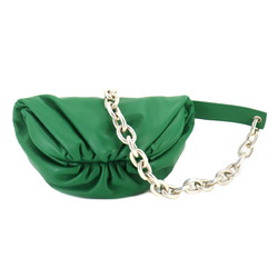 BOTTEGA VENETA The Chain Pouch Body Bag Leather Green 651445 Silver Hardware