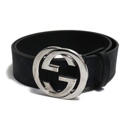 GUCCI Gucci Interlocking G Belt Guccisima Black Gray 411924 KGDHX 525040