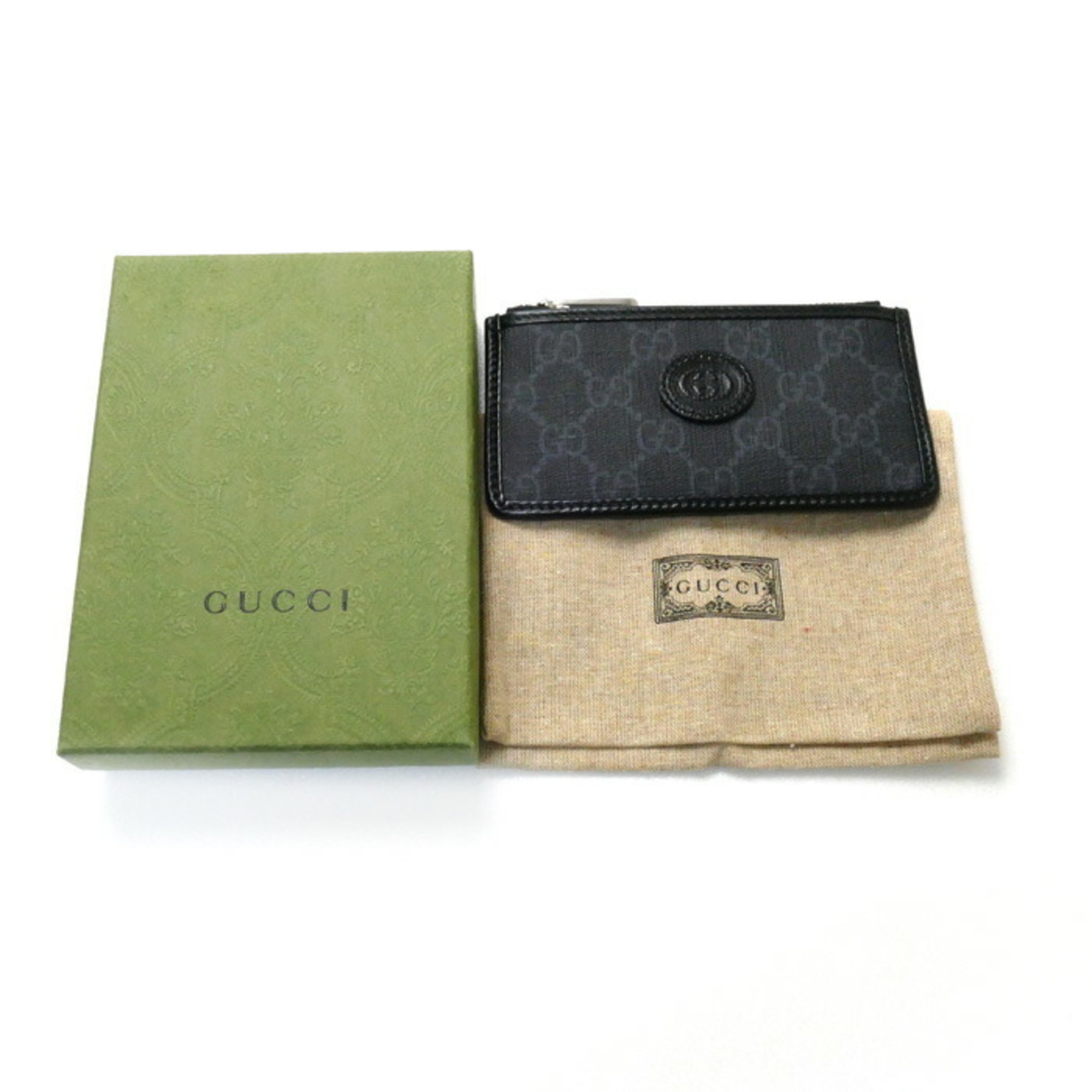 GUCCI Gucci Interlocking G Card Case Black 697717 92TCF 1000