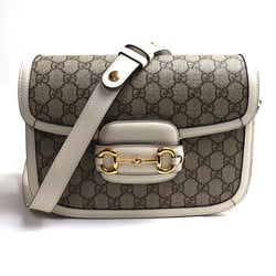 GUCCI Gucci Horsebit 1955 Shoulder Bag Beige White 602204 92TCG 97610 Women's