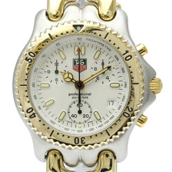 Polished TAG Heuer Sel Chronograph Gold Plated Steel Mens Watch CG1120 BF567370