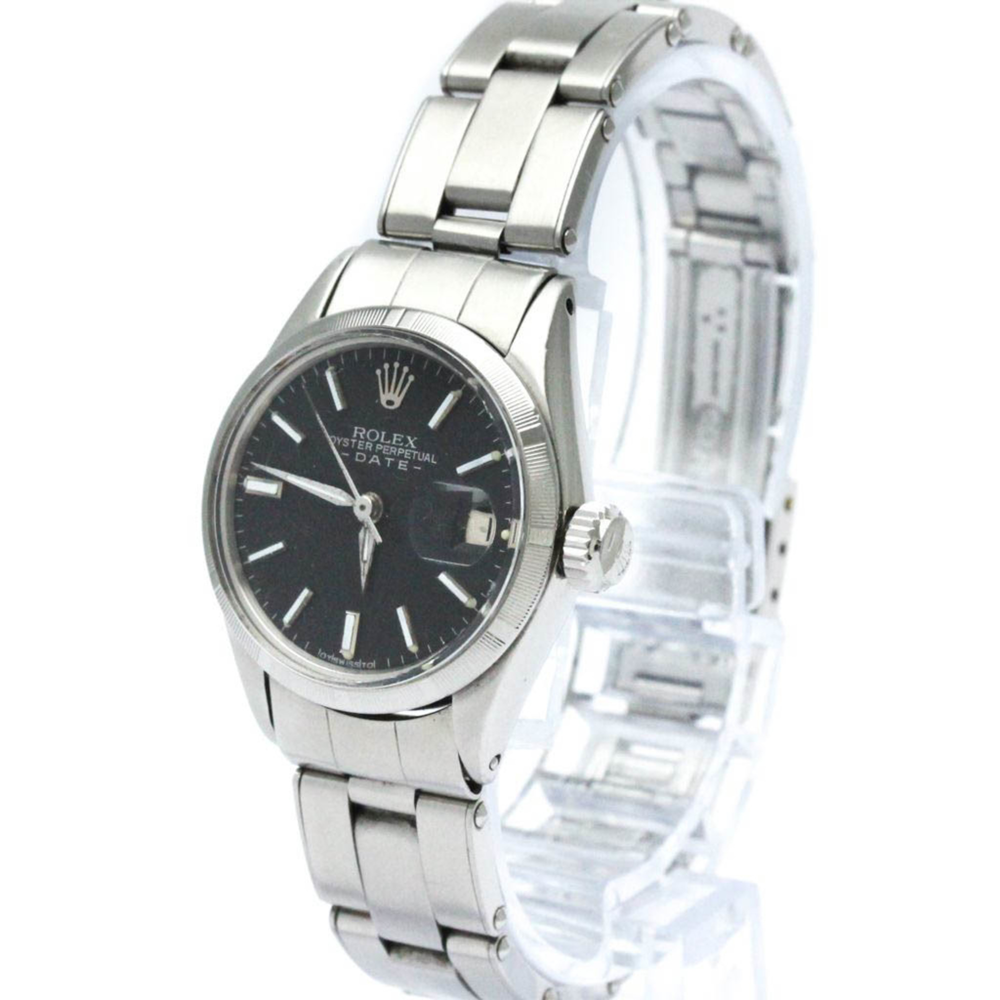 Vintage ROLEX Oyster Perpetual Date 6519 Steel Automatic Ladies Watch BF566827