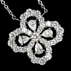 Harry Winston HARRY WINSTON Loop Full Motif SM Diamond Necklace 40cm Pt Platinum