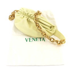 BOTTEGA VENETA The Chain Pouch Body Bag Leather Yellow 651445 Gold Hardware