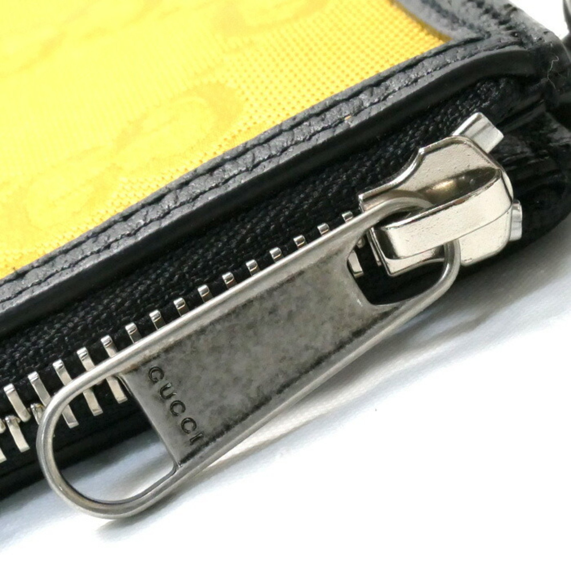 GUCCI OFF THE GRID Clutch Bag Yellow Black 625598 Unisex