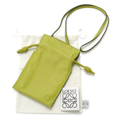LOEWE Flamenco Pocket Shoulder Bag Lime Yellow A411F10X01 4801 Women's