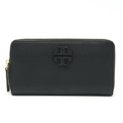 TORY BURCH Tory Burch MCGRAW Round Long Wallet Leather Black 41847