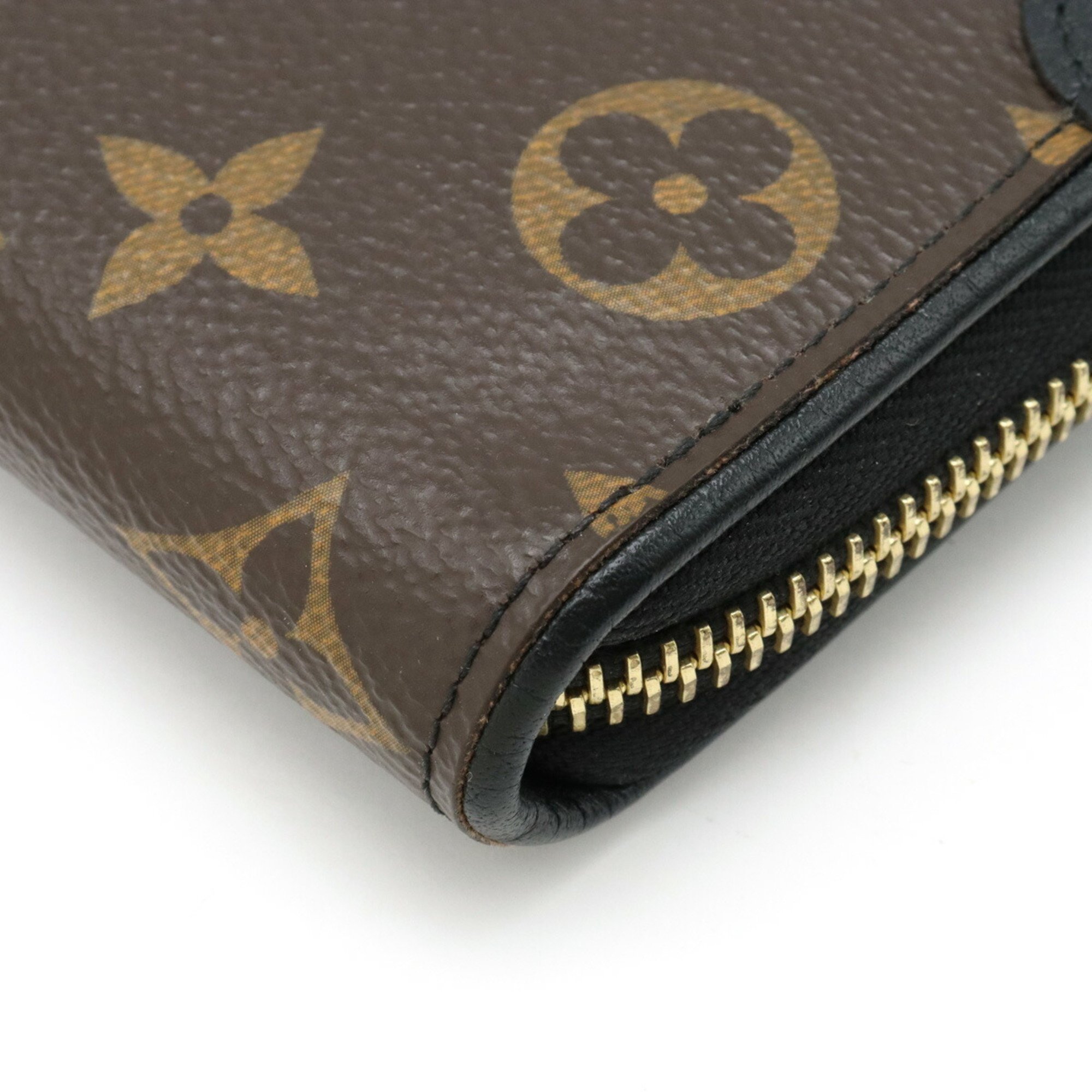 LOUIS VUITTON Monogram Zippy Wallet Retiro Round Long Noir Black M61855