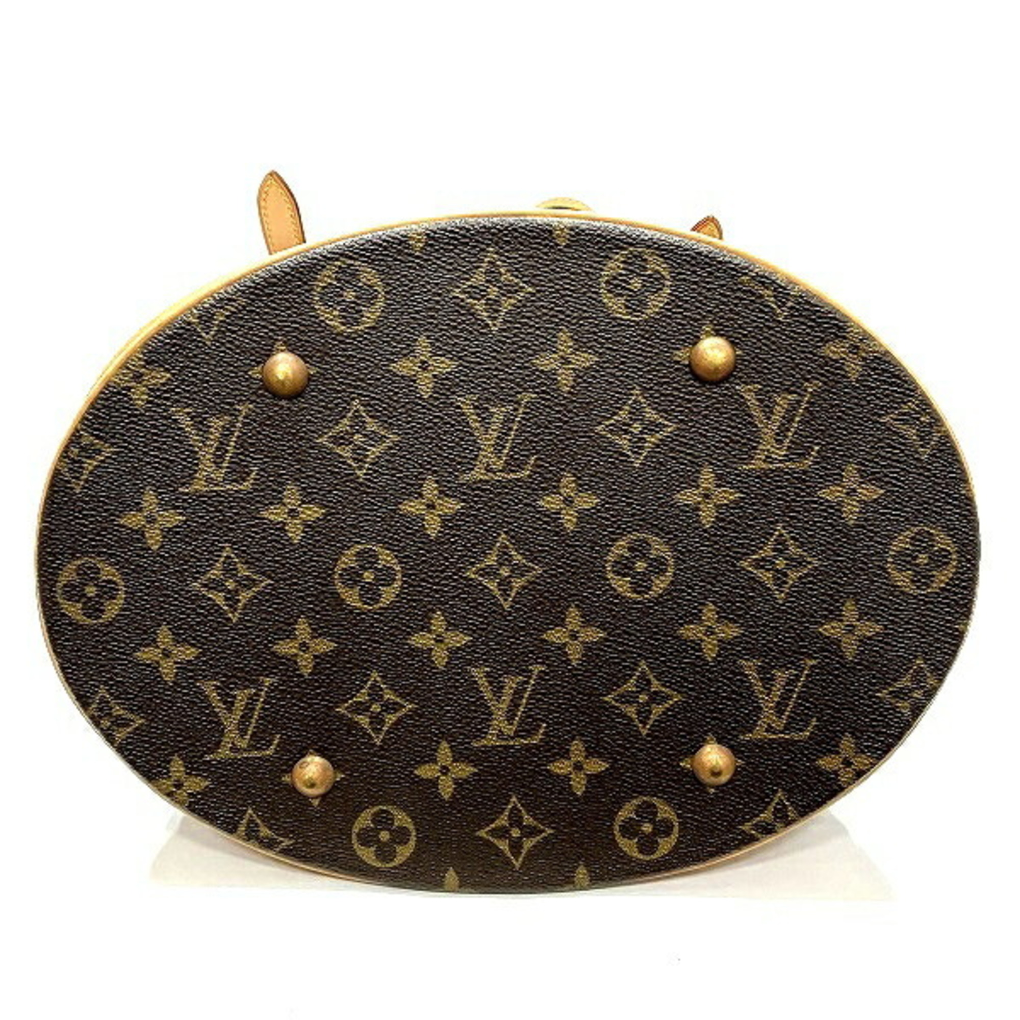 Louis Vuitton Monogram Bucket GM M42236 Bag with Pouch Tote Women's