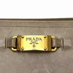 Prada PRADA logo plate round zipper long wallet ladies