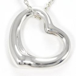 Tiffany Open Heart Silver Necklace Total Weight Approx. 6.6g 40cm Jewelry