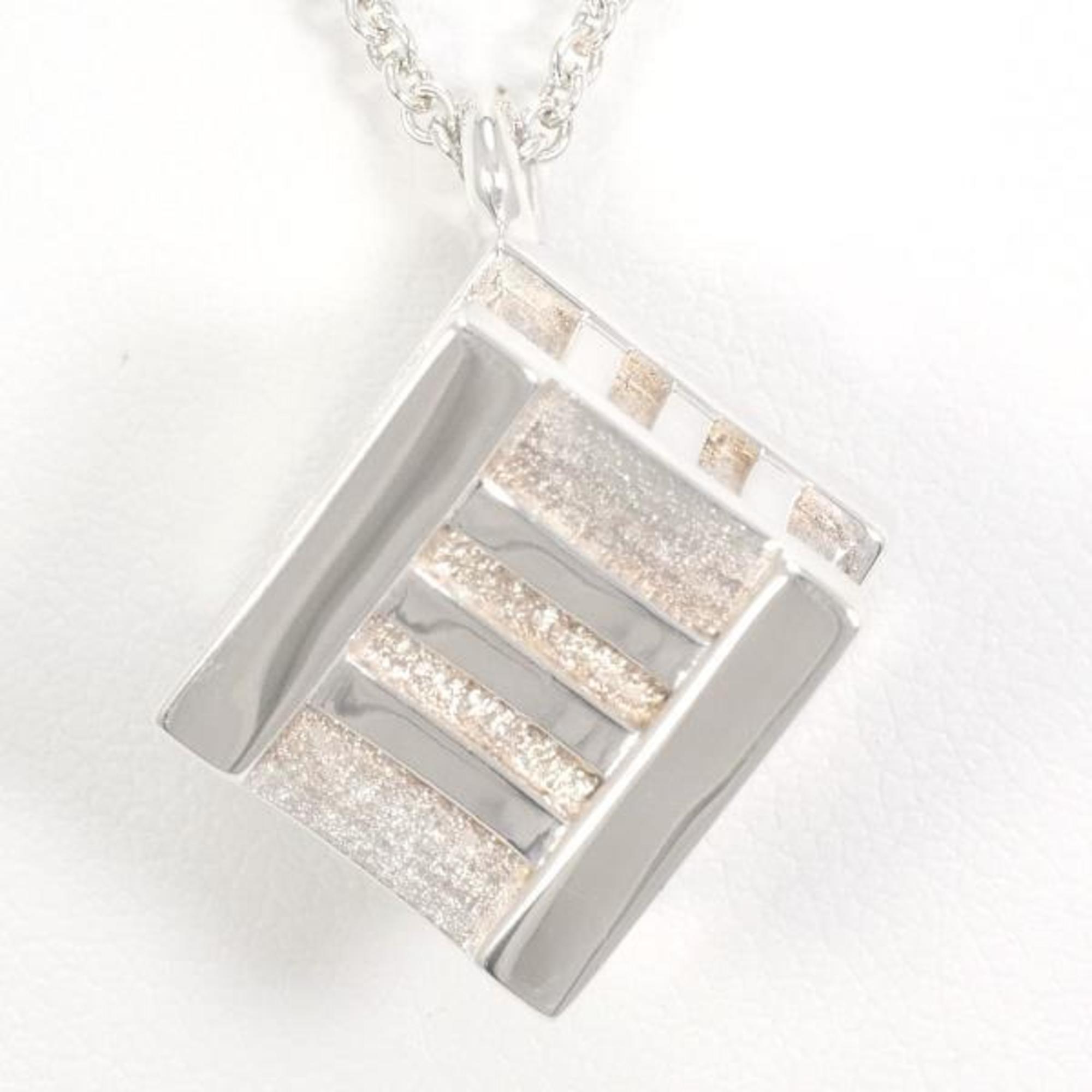Tiffany Atlas Cube Silver Necklace Box Bag Total Weight Approx. 19.8g 46cm Jewelry