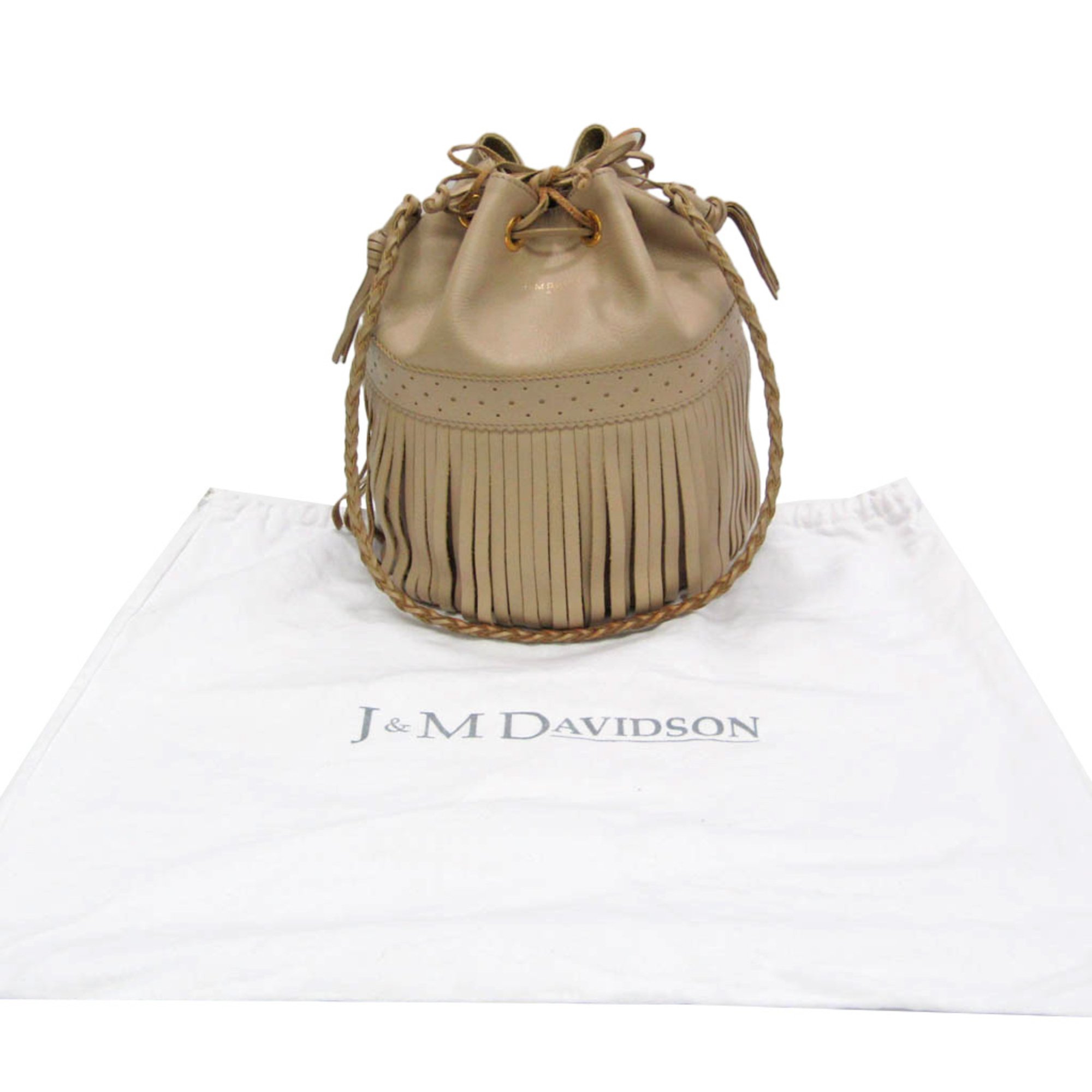 J&M Davidson Carnival M 1494N7314 Women's Leather Shoulder Bag Beige