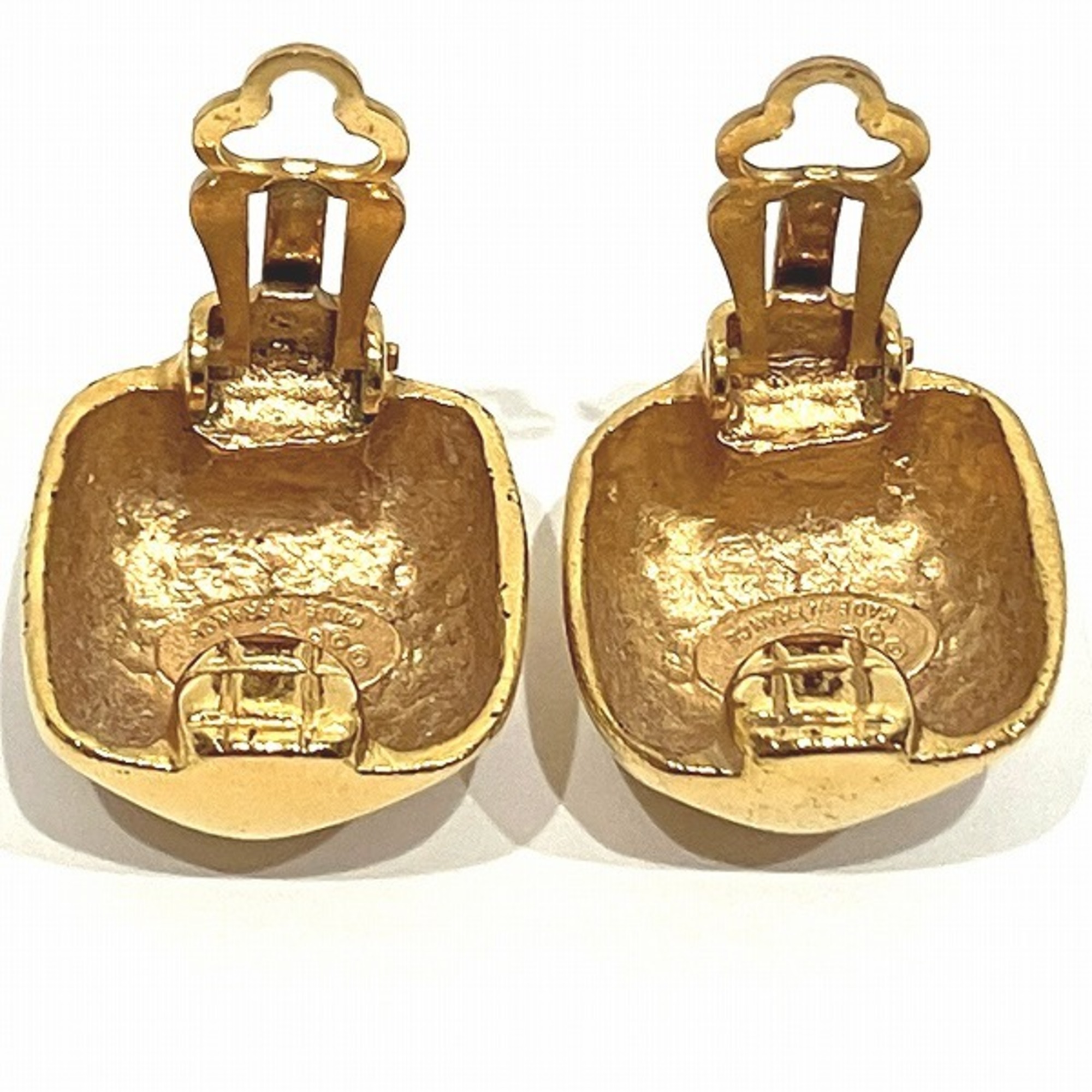 CHANEL Cocomark Gold Square 98A Brand Accessories Earrings Ladies