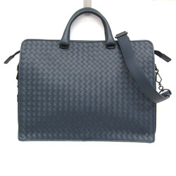 Bottega Veneta Intrecciato Men's Leather Briefcase,Shoulder Bag Navy