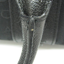 Bvlgari Logomania Women's Canvas,Leather Handbag Black