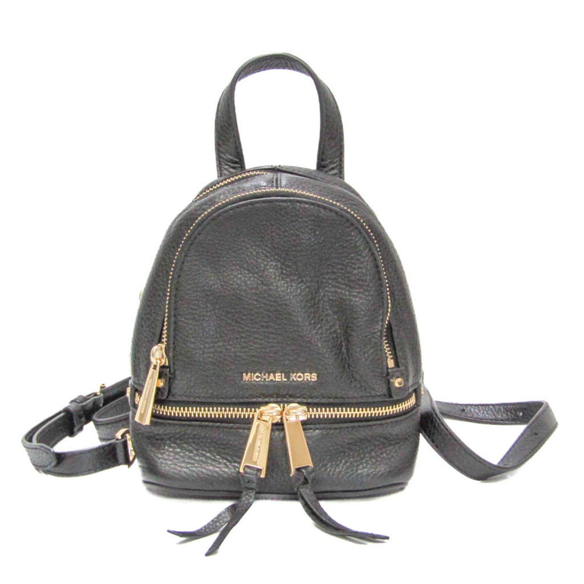 Michael Kors 30T6GEZB1L 001 Women's Leather Backpack Black