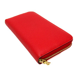 Burberry 8023298 Women's Leather Long Wallet (bi-fold) Red Color