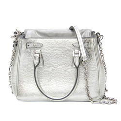 Maison Margiela 5AC S56WD0072 Women's Leather Handbag,Shoulder Bag Silver