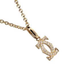 Cartier CARTIER 2C charm necklace 10.41g K18 YG yellow gold diamond