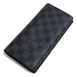 LOUIS VUITTON Portefeuille Brazza Long Wallet Damier Graphite Gray Black N62665 RA0117