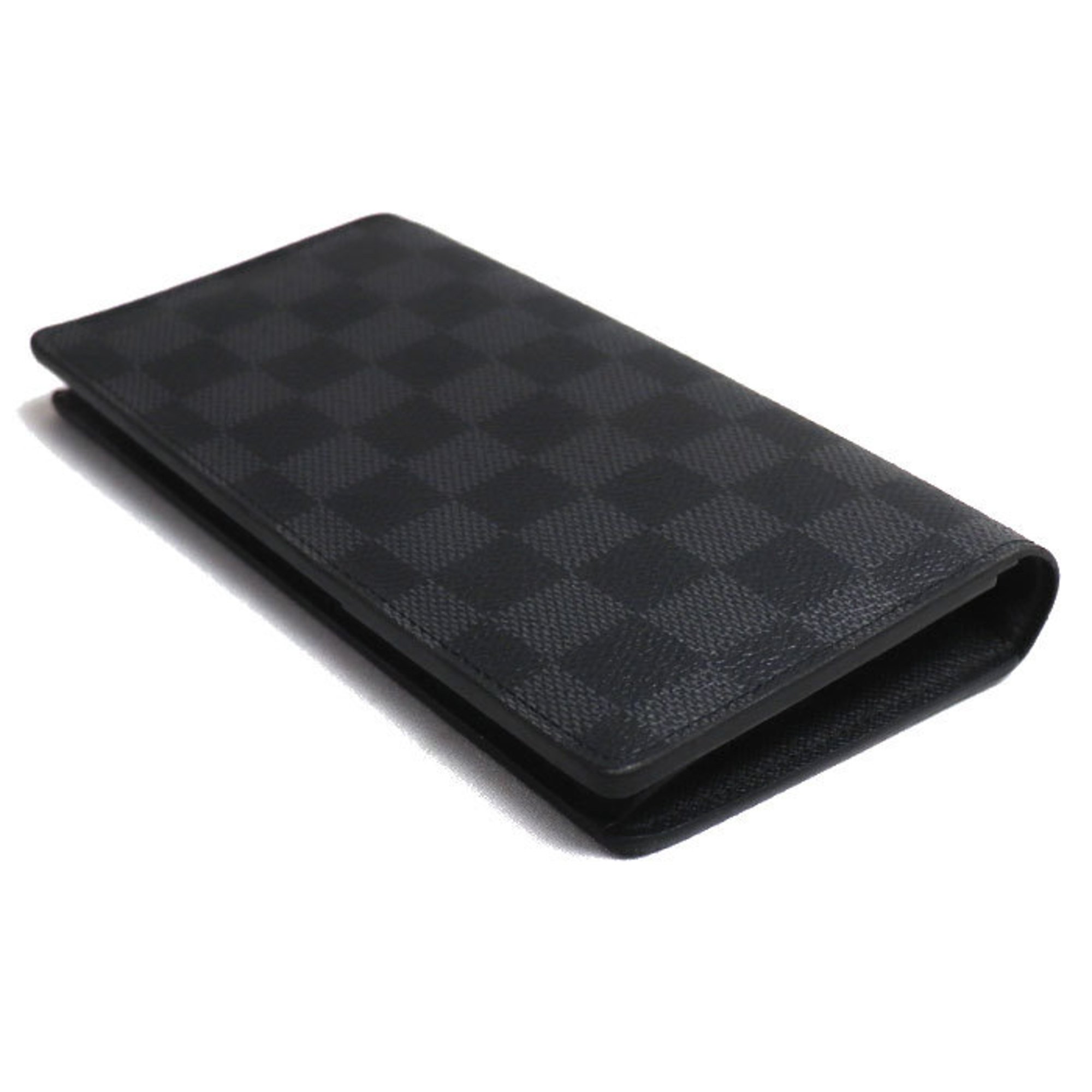 LOUIS VUITTON Portefeuille Brazza Long Wallet Damier Graphite Gray Black N62665 RA0117