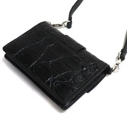 Fendi 7M0311AD1NF0GXN Leather Card Case Black