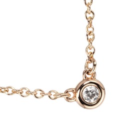 Tiffany TIFFANY&Co. Visor Yard Necklace Top Width 3.7mm K18 PG Pink Gold Diamond